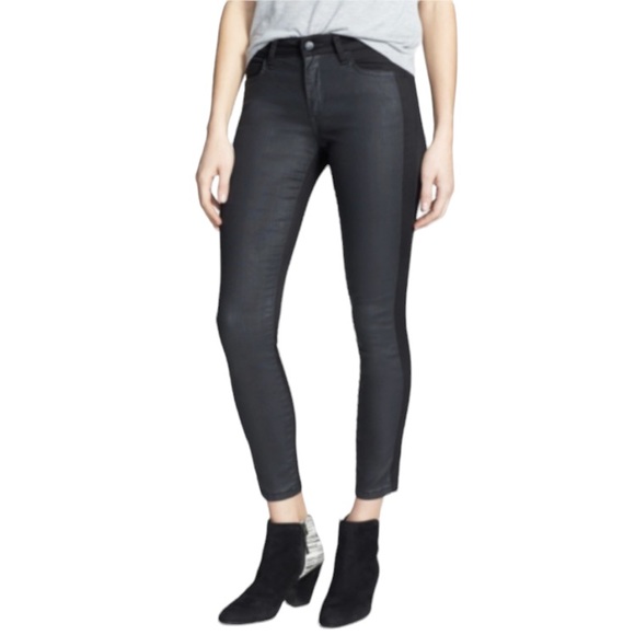 Joe’s Jeans Kathy Black Skinny Coated Midi Jeans Size 26 - Picture 1 of 8